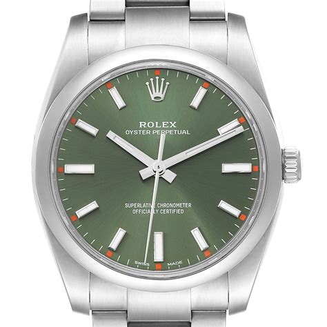 rolex oyster perpetual 34mm olive green review|Rolex Oyster Perpetual 34mm price.